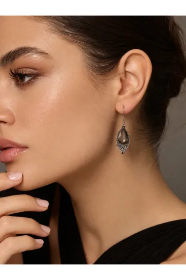 Picture of Kadın Bakır Bileklik Kolye Yüzük Küpe Takım Seti ( Damla Model )