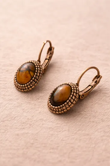 Picture of Kadın Bakır Bileklik Yüzük Set 3 Lü Set Zultanit Taşlı ve Burgu Model Set
