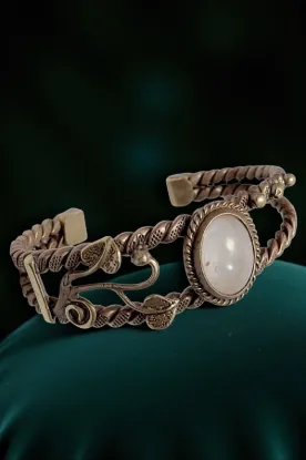 Picture of Taşı Otantik Model Doğal Taşlı El Yapımı Kadın Bakır Bileklik