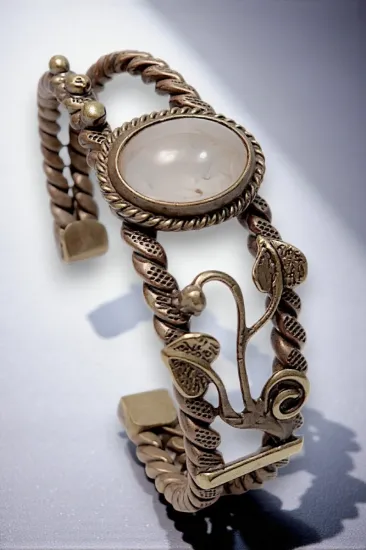 Picture of Taşı Otantik Model Doğal Taşlı El Yapımı Kadın Bakır Bileklik